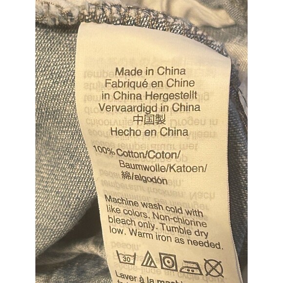 Madewell Jumpsuit Denim Jean Chambray Muralist Tie Crop Waist Wide Leg Sz 2 - Picture 12 of 16